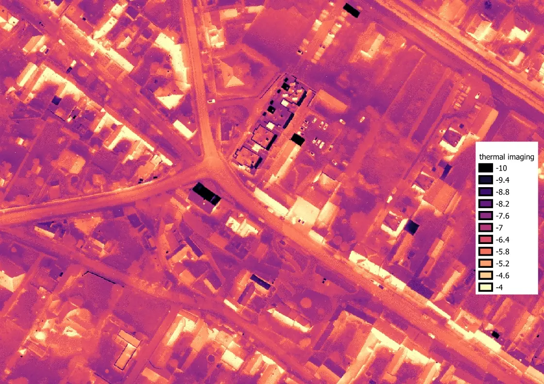 Thermal Orthophoto 25cm GSD Schönkirchen