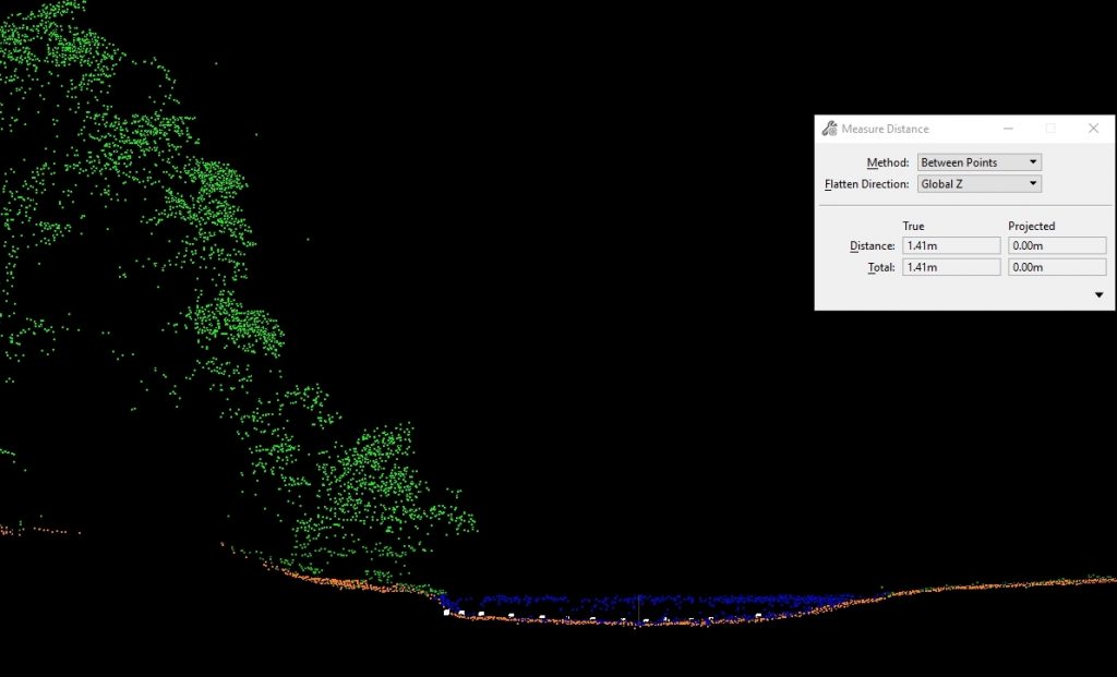 Bathymetric LIDAR profile