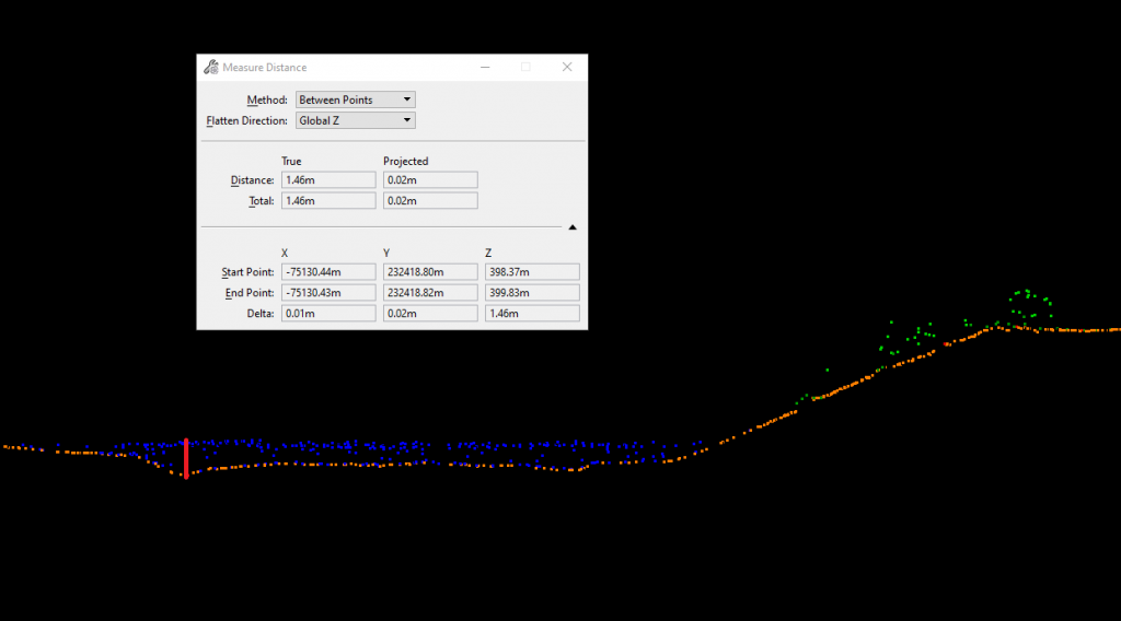 cross section of Mur; combined topographic and bathymetric LIDAR